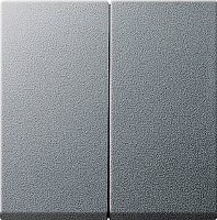 Лицевая панель Gira System55 для 2-кл. выключателя алюминий